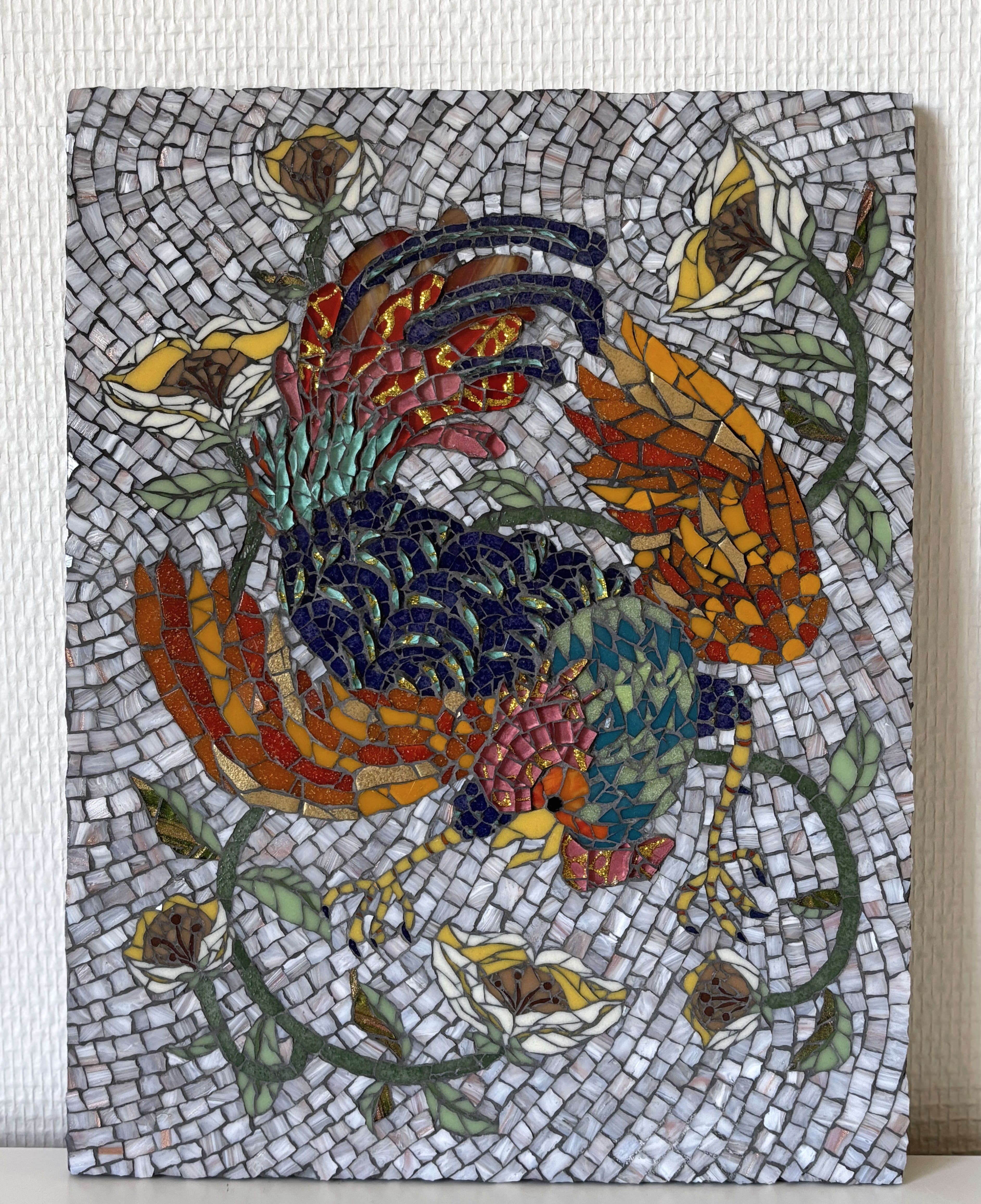 The Rooster, mosaic by Rose Ta My